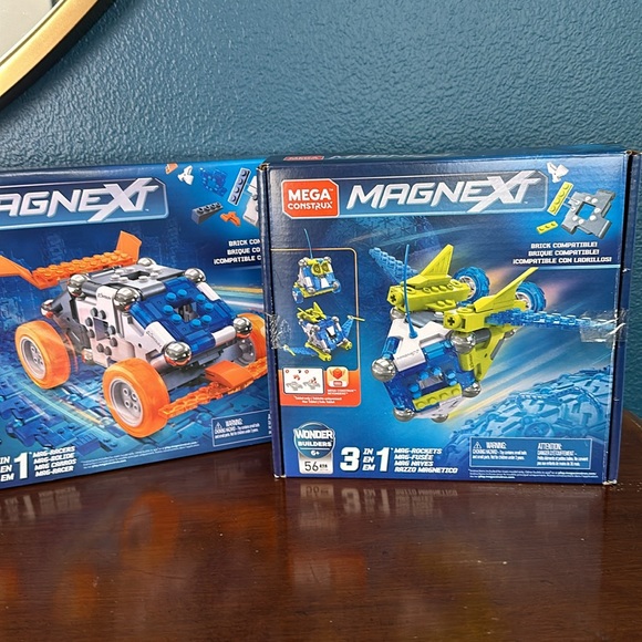 New in box Mega Construx  magnext 4 in 1 Mag Racers and mag-rockets bonus set! - Picture 1 of 5